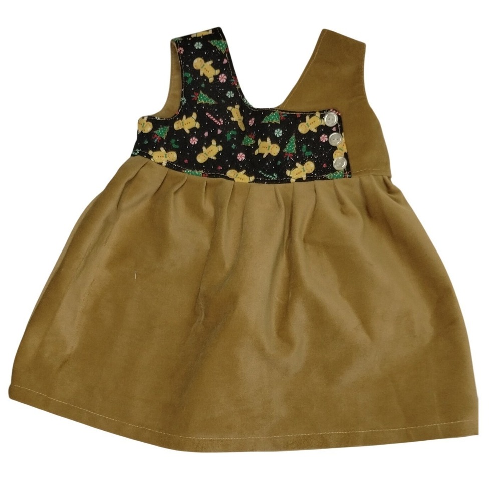 Baby Girl Christmas Dress – Gingerbread Holiday Outfit – Size‎ 12M
